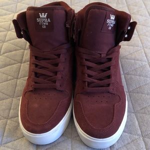Supra Vaider, Burgundy, Mens Skate Hightop Shoe